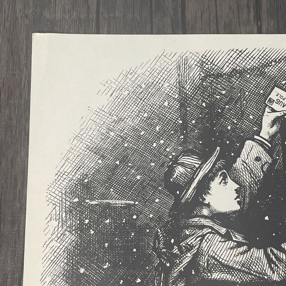 Christmas Post Thomas Nast Woodblock Engraved Print 1879 Harper's Weekly Rare - Picture 3 of 16